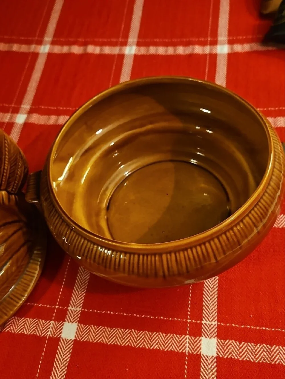 California Pottery Ceramic Hen On Nest Covered Serving Dish/cookie Jar 12x11